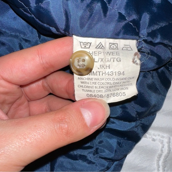 Wrangler | Quilted Lined Flannel Plaid Shirt Jacket Shacket Distressed Button Up - Picture 11 of 15